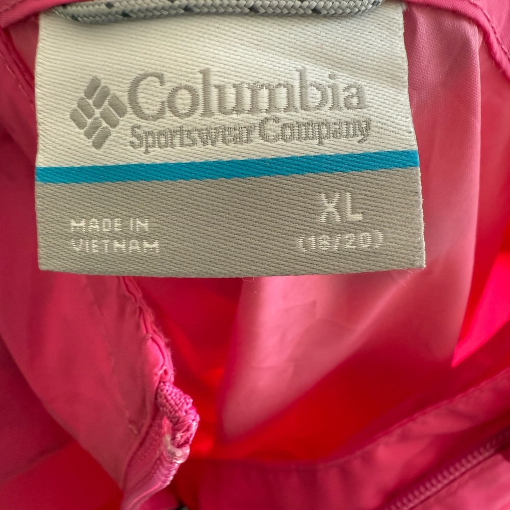Columbia Women’s Bright Pink Windbreaker XL - Picture 4 of 5